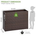 Lewis & Wayne Large Wicker Outdoor Planter Box