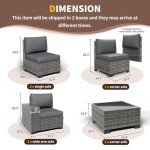 6-Piece Outdoor Patio Sectional Couch Set