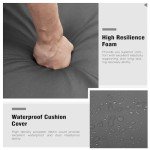 LayinSun 6-Piece Black Rattan Patio Sofa Set