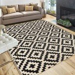 Reversible Outdoor Mat - Black & Beige Lattice