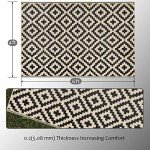 Reversible Outdoor Mat - Black & Beige Lattice