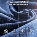 7-Piece Outdoor Wicker Patio Sofa Set with Fire Pit