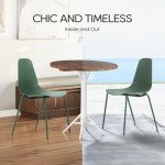 Stackable Outdoor Dining Chairs Set of 4 - Green