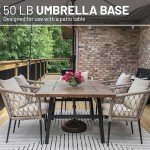 Durable Fillable Umbrella Base for Patio Tables