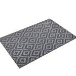 Reversible Outdoor Mat - Black & Beige Lattice