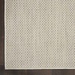 Nourison Geometric Ivory Silver Area Rug 9' x 12