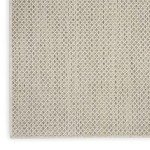 Nourison Geometric Ivory Silver Area Rug 9' x 12