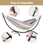 SUNCREAT Heavy Duty 2-Person Hammock with Stand