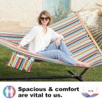 GAFETE Double Hammock with Stand and Pillow