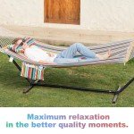 GAFETE Double Hammock with Stand and Pillow