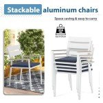 5-Piece Outdoor Dining Set with Umbrella Hole