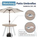 5-Piece Outdoor Dining Set with Umbrella Hole