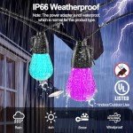 49FT RGB Waterproof Outdoor String Lights Set