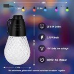 49FT RGB Waterproof Outdoor String Lights Set