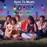 49FT RGB Waterproof Outdoor String Lights Set