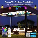 49FT RGB Waterproof Outdoor String Lights Set