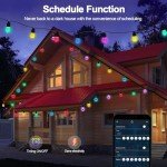 49FT RGB Waterproof Outdoor String Lights Set