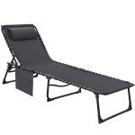 Flamaker Adjustable Foldable Lounge Chair - Grey