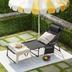 Flamaker Adjustable Foldable Lounge Chair - Grey