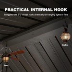 ABCCANOPY 6x8 Metal Hardtop Grill Gazebo