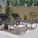 Flamaker Adjustable Foldable Lounge Chair - Grey
