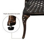 VINGLI Adjustable Outdoor Chaise Lounge Chair with Wheels