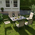 Set of 6 Outdoor Stackable Patio Chairs
