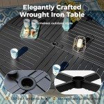 7-Piece Outdoor Dining Set with Umbrella Hole