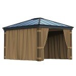 AONEAR 10' x 12' Gazebo Privacy Curtains Set