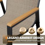Set of 6 Outdoor Stackable Patio Chairs