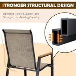 Set of 6 Outdoor Stackable Patio Chairs