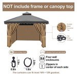 AONEAR 10' x 12' Gazebo Privacy Curtains Set