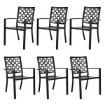 Set of 6 Stackable Outdoor Dining Chairs