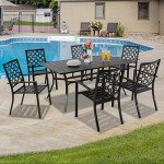 Set of 6 Stackable Outdoor Dining Chairs