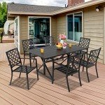 Set of 6 Stackable Outdoor Dining Chairs