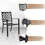 Set of 6 Stackable Outdoor Dining Chairs