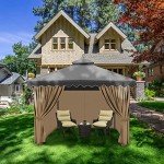 AONEAR 10' x 12' Gazebo Privacy Curtains Set