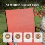 Outdoor Dining Chair Set of 6 - Red
