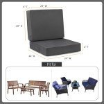 Favoyard Waterproof 24x24 Outdoor Chair Cushions