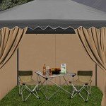 AONEAR 10' x 12' Gazebo Privacy Curtains Set