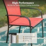 Outdoor Dining Chair Set of 6 - Red