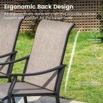 Set of 6 Outdoor Dining Chairs with Backrest