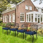 CozyVida Deep Blue Patio Chair Cushions - 2 Pack