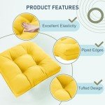 Downluxe Waterproof Outdoor Chair Cushions, 2-Pack