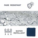 CozyVida Deep Blue Patio Chair Cushions - 2 Pack