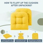 Downluxe Waterproof Outdoor Chair Cushions, 2-Pack