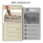 CozyVida Deep Blue Patio Chair Cushions - 2 Pack