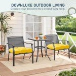 Downluxe Waterproof Outdoor Chair Cushions, 2-Pack