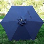Navy Blue 7.5 ft Patio Umbrella with Tilt Crank