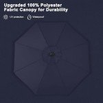 9FT Waterproof Patio Umbrella with Tilt & Crank
